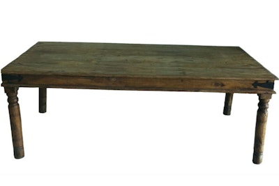 Rustic table, $250, available across the U.S. from FWR Rental Haus.