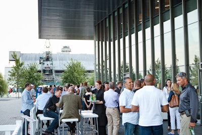 Guests were free to moved between the patio, Sugar Beach, and the atrium.