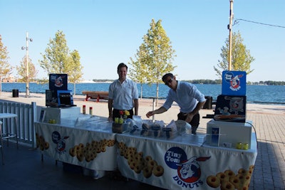 Tiny Tom's served mini doughnuts to match the Santa Monica Pier-inspired menu.