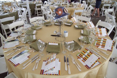 BBJ provided neutral linens to offset the colorful programs.