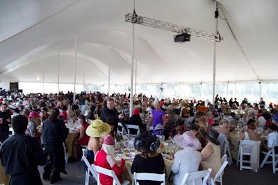 The event is informally known as the 'hat luncheon.'