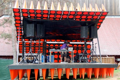 For the fourth annual Sweetlife festival, hosted by Washington eatery Sweetgreen at Merriweather Post Pavilion, the V.I.P. area’s DJ booth was outfitted with hundreds of bright orange traffic cones.