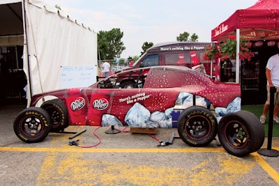 At Toronto’s Honda Indy July 8 through 10, sponsor Dr Pepper invited visitors to see who could change a tire fastest in the “Pit Stop Challenge.”