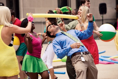 On July 14, McDonald’s promoted its new smoothie with a pop-up beach party in a crowded Chicago plaza, inviting hundreds to compete in a limbo contest.