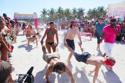 In March, Victoria’s Secret challenged the 3,500 attendees at its Pink Nation Beach Bash for college-aged spring breakers in Miami with an obstacle course.