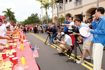 Florida burger brand Stop Burger’s inaugural eating contest at the Weston Town Center on July 4 saw 20 burger lovers compete to win $2,500.