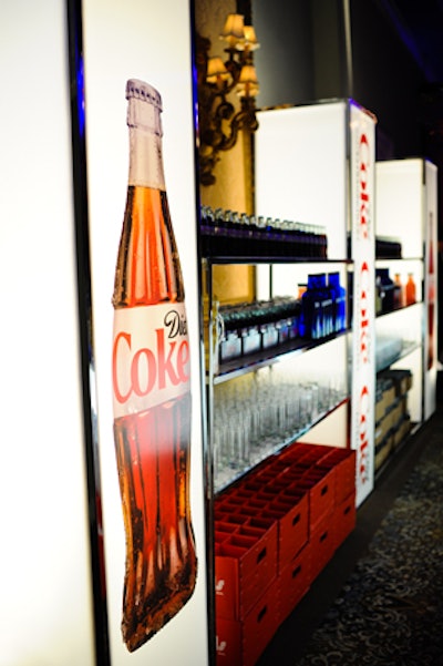 Diet Coke served guests from its own bar in the Governor's Room.