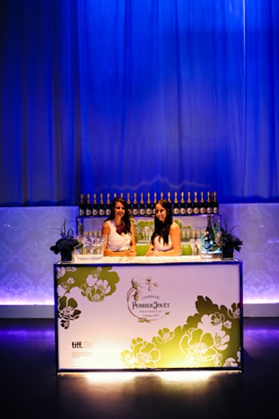 TIFF sponsor Perrier-Jouët served Champagne in the V.I.P. lounge within the Artifacts Room.
