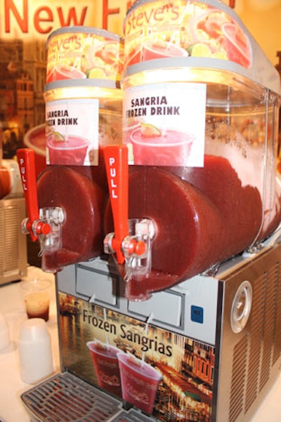 Steve's Frozen Chillers debuted white and red sangria mixes.