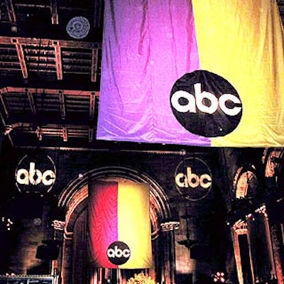 ABC decorated the space with multicolored banners showcasing the network's logo.