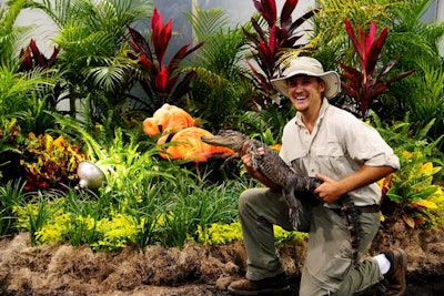 Crocodiles and flamingos attracted guests to the Boutique & Lifestyle Lodging Association pavilion.