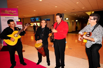 New this year, live bands welcomed guests onto the show floor.