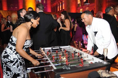 Talk of the Town provided a variety of games for the after-party, including a foosball table.