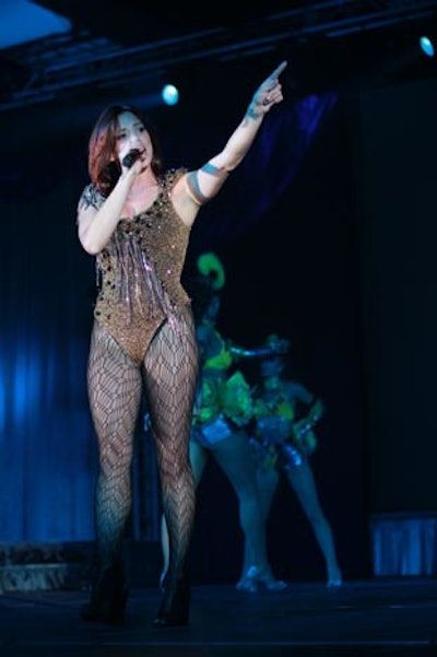 Former Pussycat Dolls member Jessica Sutta performed twice during the evening.