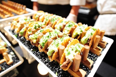 Hub 51 created a dish with the 'in a shell' theme, serving crispy mini short rib tacos.