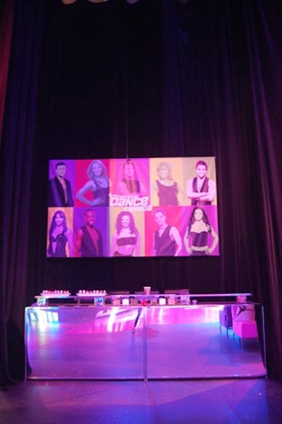 Images of the top 10 dancers decorated the walls of the space.