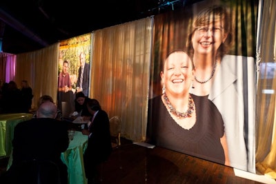 The images surrounded the guests, reminding them of the evening's cause.