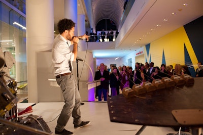 DJ and performer Taylor McFerrin, Bobby McFerrin's son, performed at the 11 p.m. event.