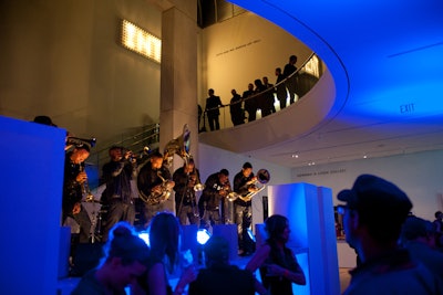 Hypnotic Brass Ensemble played at the late-night event.