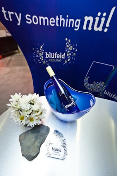 Blufeld Reisling provided product at a branded station.