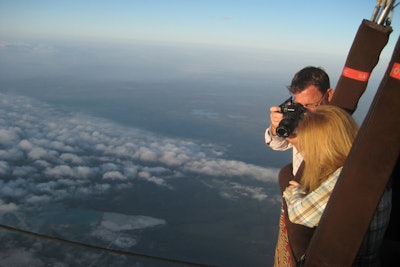 Orlando Balloon Rides can take guests several thousand feet in the air, depending on weather conditions. Soon the company will have the country's largest hot-air balloon, which can carry 24 people and two pilots.