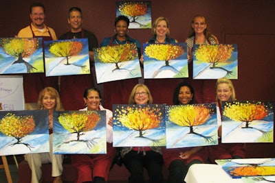 Painting With a Twist has two large studios available for private groups.