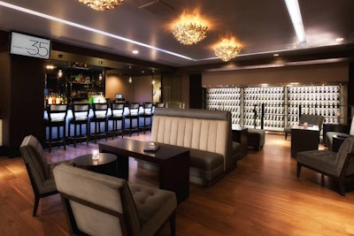 The main dining room holds 135, the bar and lounge 35, and there's a private dining area for 12.