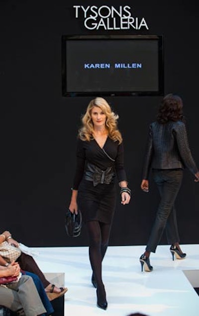 Retailer Karen Millen's show took place early Saturday evening.