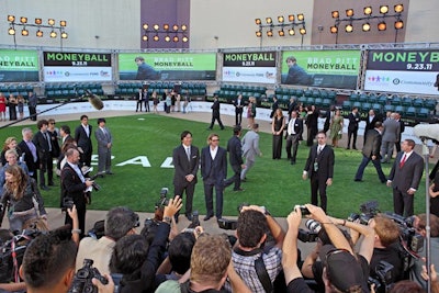 A throng of A-listers made the trip to Oakland for the Moneyball premiere.