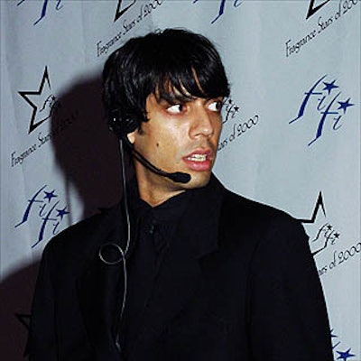 Nikhil Sharma, the director of entertainment services at Ted Inc. managing the press before the FiFi Awards began.
