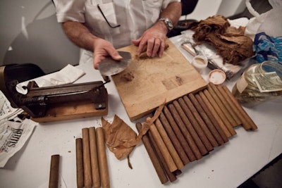 Guests watched and learned how cigars are made, taking home samples from the event.
