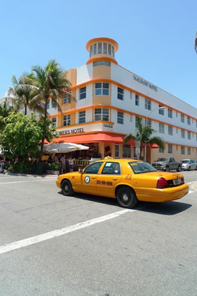 The Waldorf, a Room Mate Hotel, has hints of orange on its exterior.