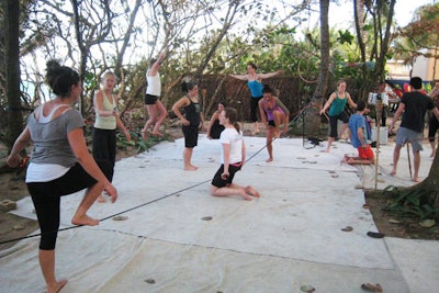 Brooklyn Boulders' outdoor Stackline series for groups.