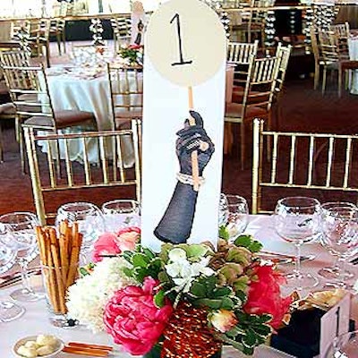 At the New York City Opera's A Night at the Auction benefit at the Rainbow Room, Jody Perlberger provided centerpieces of peonies, protea and hydrangea for the dining room.