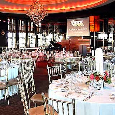 The live auction was held in the Rainbow Room's main ballroom.
