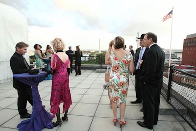 The evening began with a V.I.P. cocktail reception on the rooftop of the chamber.