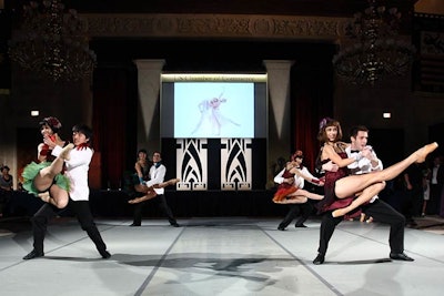 The performance also included four couples doing a ballet version of swing dancing and the Charleston.