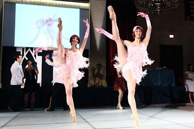 Ballerinas performed an excerpt from The Great Gatsby just before the live auction and DJ began.