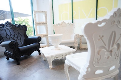 Lavish now offers the Queen of Love Chair in black and white and designed by Moro-Pigatti last year.