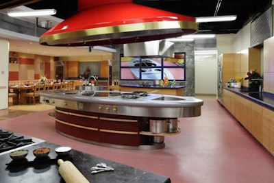 Action Kitchen can host cooking classes for groups, and satellite rooms can hold meetings for 16 to 24.