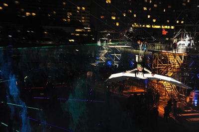 Guests ziplined over the crowds at Nathan Phillips Square.