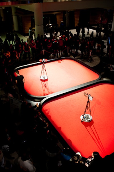 Ken Rinaldo's Paparazzi Bots circled on red carpets in the Eaton Centre.