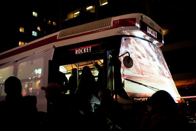 At Ride the Rocket, artists Kurt Firla, Elliott Mealia, and Po-Mo Inc took the TTC slogan literally and turned a streetcar into a simulation ride.