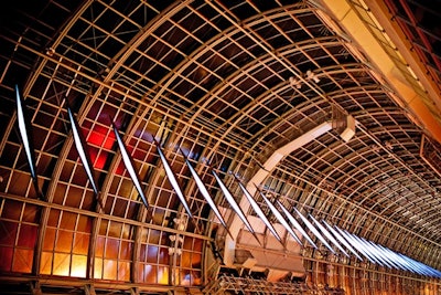 Slipstream, the new public installation in the Eaton Centre, was unveiled during Nuit Blanche. The piece by United Visual Artists stretches down the galleria.