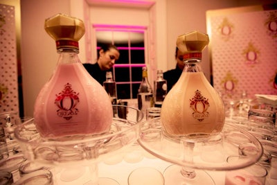 The regal design of Qream’s bottle design helped inspired the party’s Versailles garden party theme.