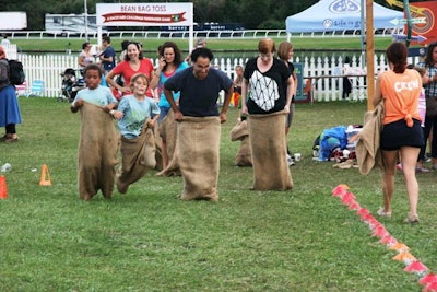 The activities included seed spitting, sack races, Frisbee toss, and more.