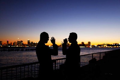 Although there was no articulated theme to the event, the inspiration of being on water did hit close to home. With the guest artist's video being very liquid, coupled with the location on the Hudson River and paint splatter on the invitation, Rogak noted that the Whitney was, in a figurative sense, making a splash about coming downtown.