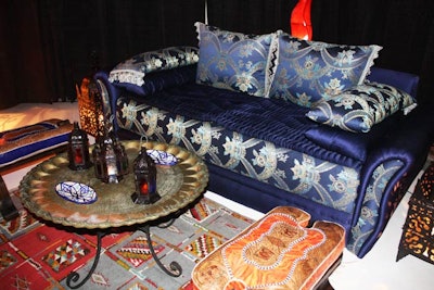 Home furnishings store Living Morocco provided the furniture for the V.I.P. section of the reception.