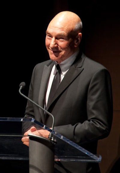 Actor Patrick Stewart spoke about Kahn during the first portion of the evening.