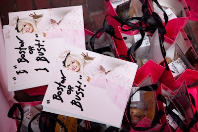 The gift bags held beauty products.
